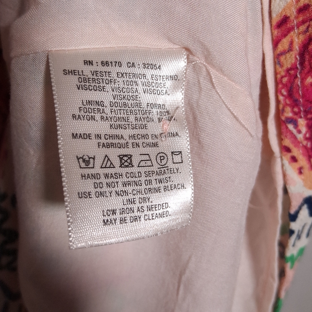 Anthropologie Maeve Dress Pink Siya Kimono Size 10 - Picture 11 of 16